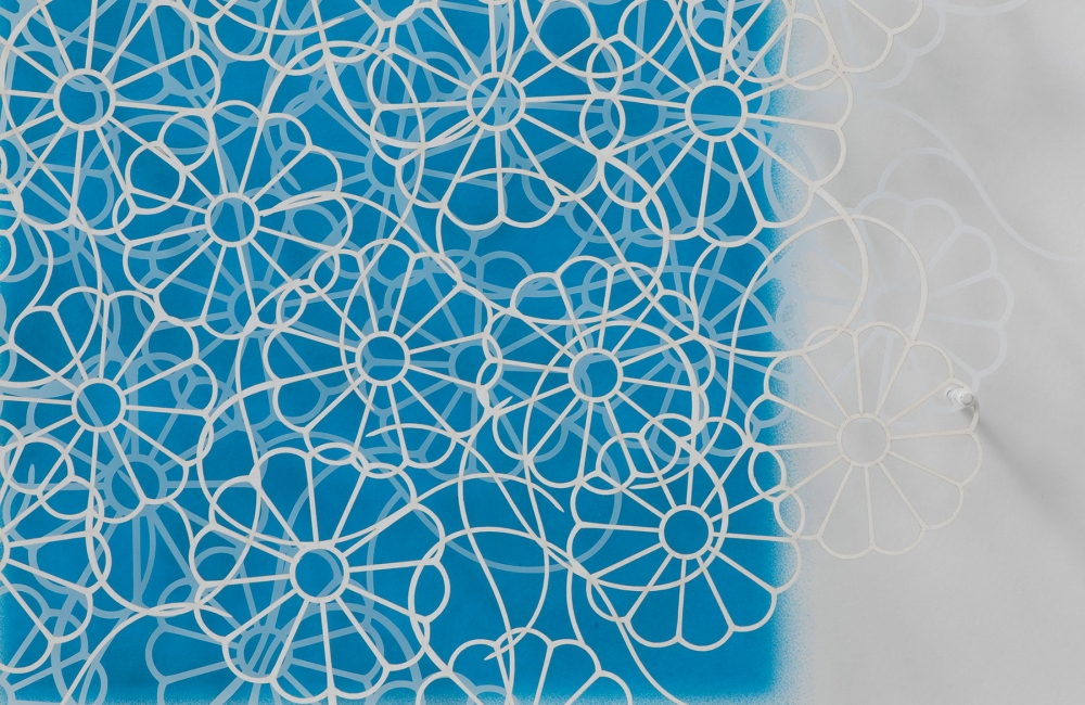 Detail of “Oracle II,” archival colored pencil and cut paper, 26" x 23" x 2.5” Detail of “Oracle II,” archival colored pencil and cut paper, 26" x 23" x 2.5”