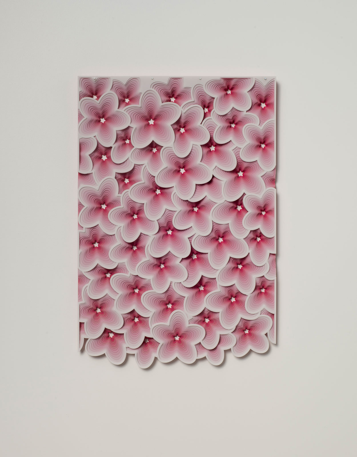 “Muse,” 20” x 16.5” x 1,” framed, archival ink on cut paper, 2024