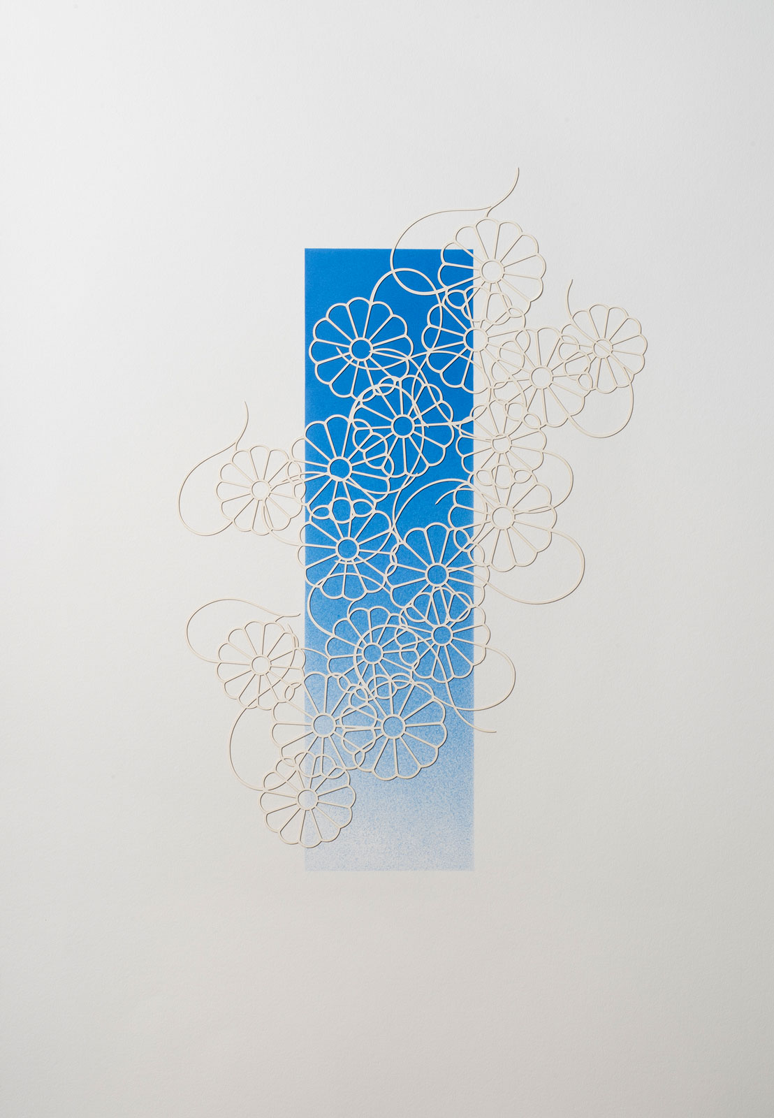 “Solstice II,” 29” x 20 ¼”, print and cut paper, 2024