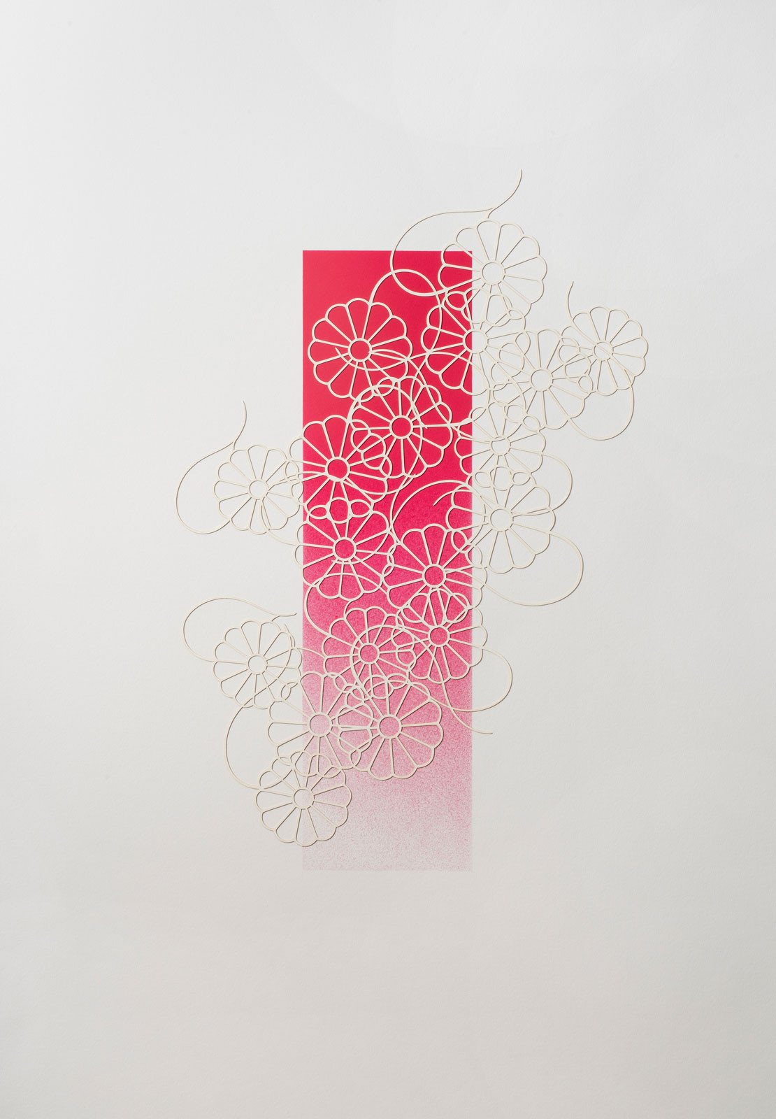 “Incarnate II,” 29” x 20 ¼”, print and cut paper, 2024